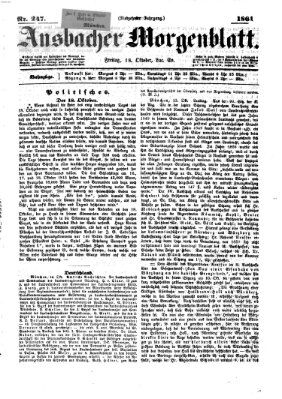 Ansbacher Morgenblatt Freitag 18. Oktober 1861