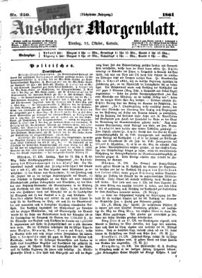 Ansbacher Morgenblatt Dienstag 22. Oktober 1861