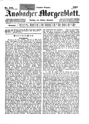 Ansbacher Morgenblatt Samstag 26. Oktober 1861