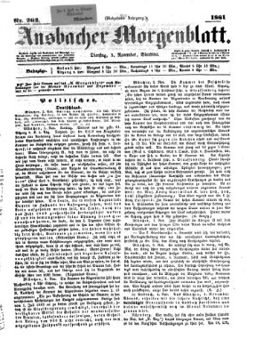 Ansbacher Morgenblatt Dienstag 5. November 1861