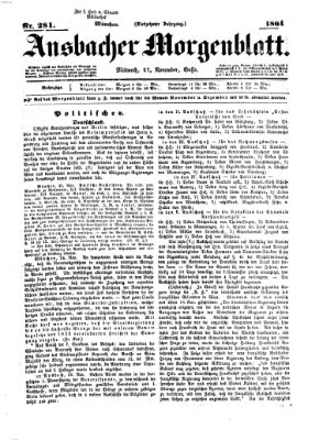 Ansbacher Morgenblatt Mittwoch 27. November 1861