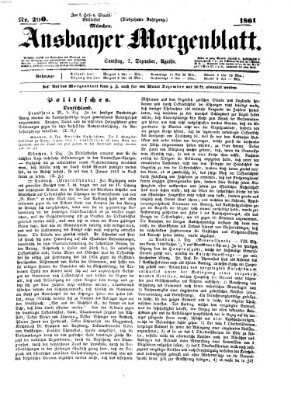 Ansbacher Morgenblatt Samstag 7. Dezember 1861