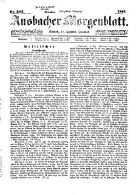 Ansbacher Morgenblatt Mittwoch 11. Dezember 1861