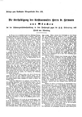 Ansbacher Morgenblatt Sonntag 26. Mai 1861