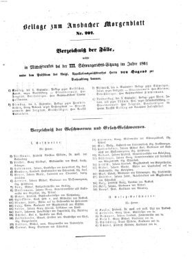 Ansbacher Morgenblatt Sonntag 1. September 1861