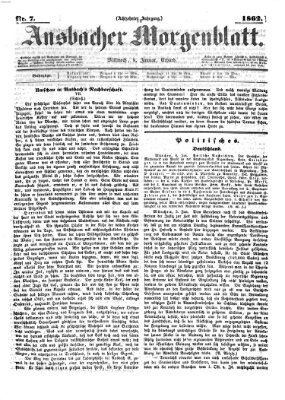 Ansbacher Morgenblatt Mittwoch 8. Januar 1862