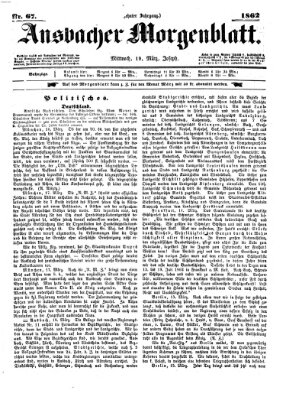 Ansbacher Morgenblatt Mittwoch 19. März 1862