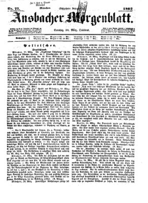 Ansbacher Morgenblatt Sonntag 30. März 1862