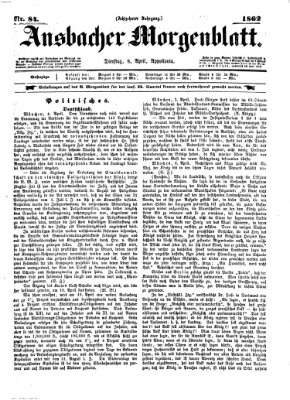 Ansbacher Morgenblatt Dienstag 8. April 1862