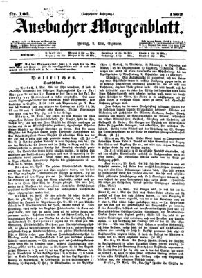 Ansbacher Morgenblatt Freitag 2. Mai 1862