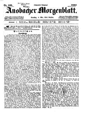 Ansbacher Morgenblatt Samstag 3. Mai 1862