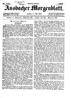 Ansbacher Morgenblatt Sonntag 11. Mai 1862