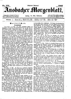 Ansbacher Morgenblatt Freitag 23. Mai 1862