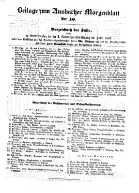 Ansbacher Morgenblatt Samstag 11. Januar 1862