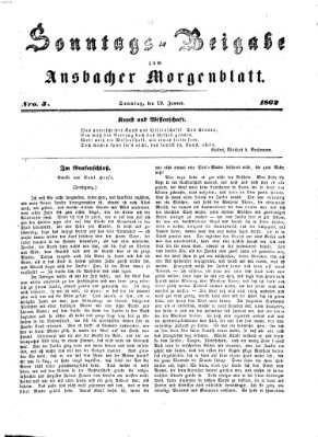 Ansbacher Morgenblatt Sonntag 19. Januar 1862