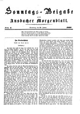 Ansbacher Morgenblatt Sonntag 26. Januar 1862