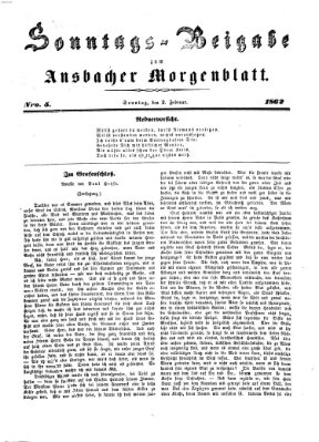 Ansbacher Morgenblatt Sonntag 2. Februar 1862