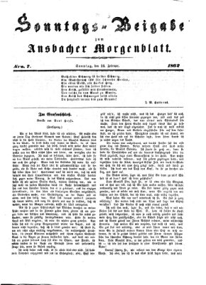 Ansbacher Morgenblatt Sonntag 16. Februar 1862