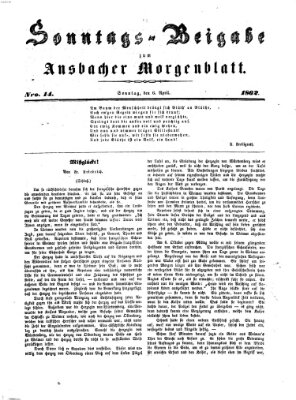 Ansbacher Morgenblatt Sonntag 6. April 1862