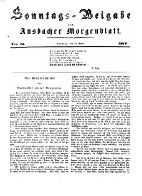 Ansbacher Morgenblatt Sonntag 13. April 1862