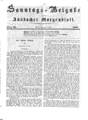 Ansbacher Morgenblatt Sonntag 1. Juni 1862