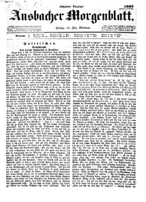 Ansbacher Morgenblatt Freitag 18. Juli 1862