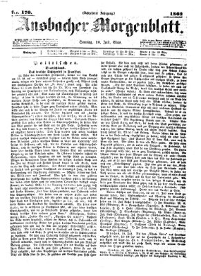 Ansbacher Morgenblatt Sonntag 20. Juli 1862