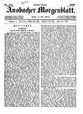 Ansbacher Morgenblatt Freitag 25. Juli 1862