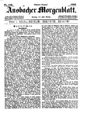 Ansbacher Morgenblatt Sonntag 27. Juli 1862