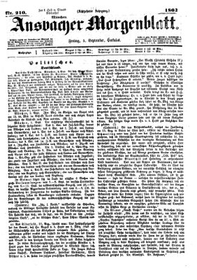 Ansbacher Morgenblatt Freitag 5. September 1862