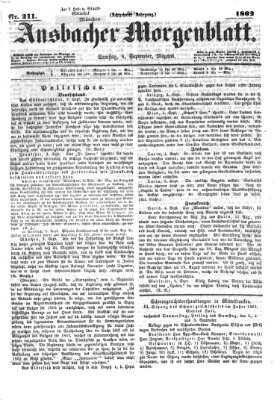 Ansbacher Morgenblatt Samstag 6. September 1862