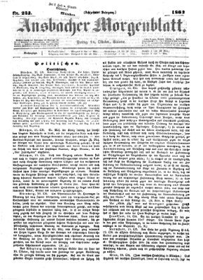 Ansbacher Morgenblatt Freitag 24. Oktober 1862