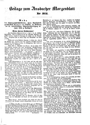 Ansbacher Morgenblatt Samstag 6. September 1862