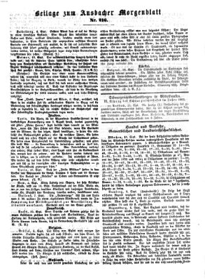 Ansbacher Morgenblatt Freitag 12. September 1862