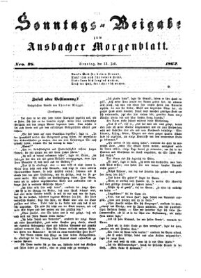 Ansbacher Morgenblatt Sonntag 13. Juli 1862