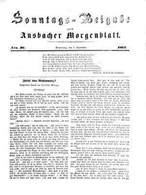 Ansbacher Morgenblatt Sonntag 7. September 1862