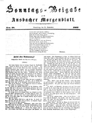 Ansbacher Morgenblatt Sonntag 21. September 1862