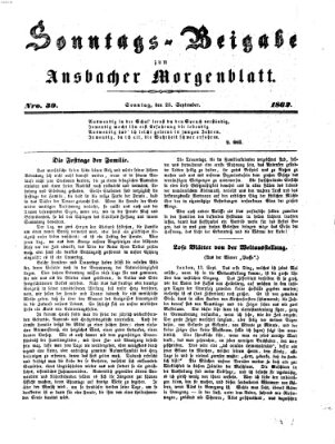 Ansbacher Morgenblatt Sonntag 28. September 1862