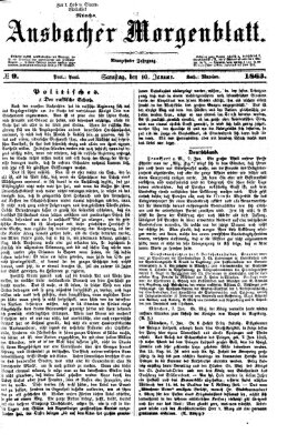 Ansbacher Morgenblatt Samstag 10. Januar 1863