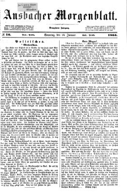 Ansbacher Morgenblatt Sonntag 18. Januar 1863