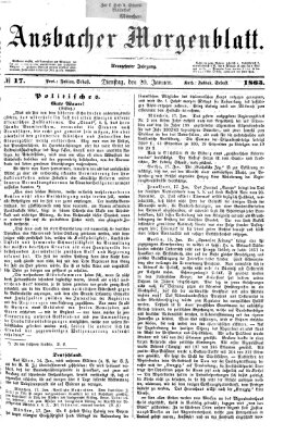 Ansbacher Morgenblatt Dienstag 20. Januar 1863