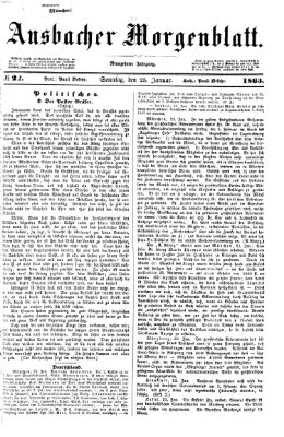 Ansbacher Morgenblatt Sonntag 25. Januar 1863