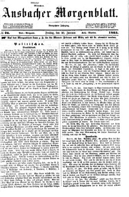 Ansbacher Morgenblatt Freitag 30. Januar 1863