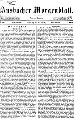 Ansbacher Morgenblatt Sonntag 15. März 1863