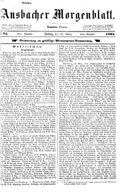 Ansbacher Morgenblatt Freitag 27. März 1863