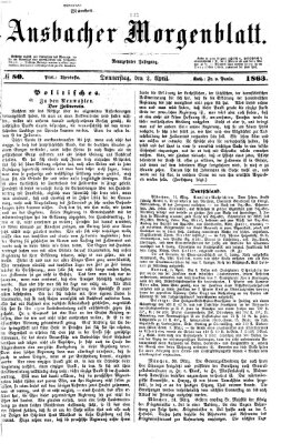 Ansbacher Morgenblatt Donnerstag 2. April 1863