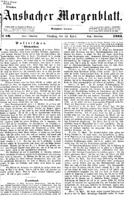 Ansbacher Morgenblatt Dienstag 14. April 1863