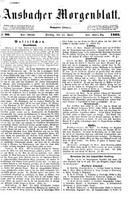 Ansbacher Morgenblatt Freitag 24. April 1863