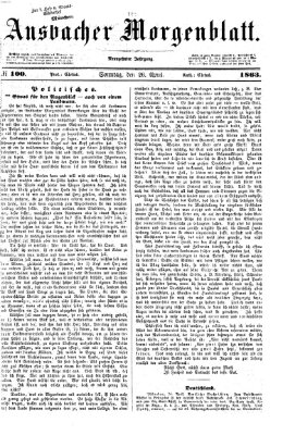 Ansbacher Morgenblatt Sonntag 26. April 1863