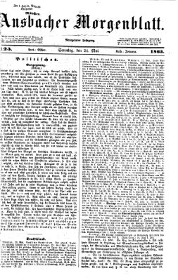 Ansbacher Morgenblatt Sonntag 24. Mai 1863